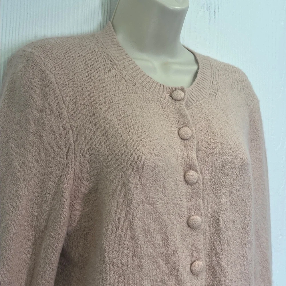 Madewell - Light Pink Button Down Long Sleeve Wool Blend Cardigan Size Medium